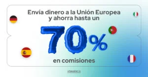 Calcula las comisiones al transferir dinero a la Unión Europea