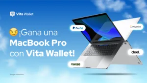 Cobra en dólares y gana una MacBook Pro con Vita Wallet