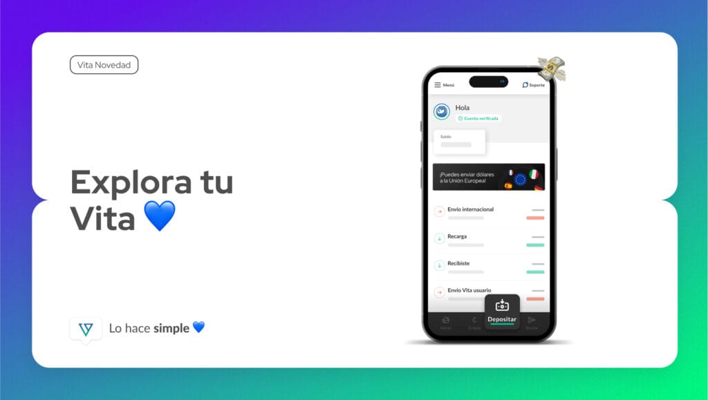 Conoce el nuevo apartado ‘Depositar’ en tu Vita Wallet