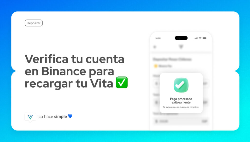 ¿Por qué no se completó mi recarga con Binance Pay en Vita?